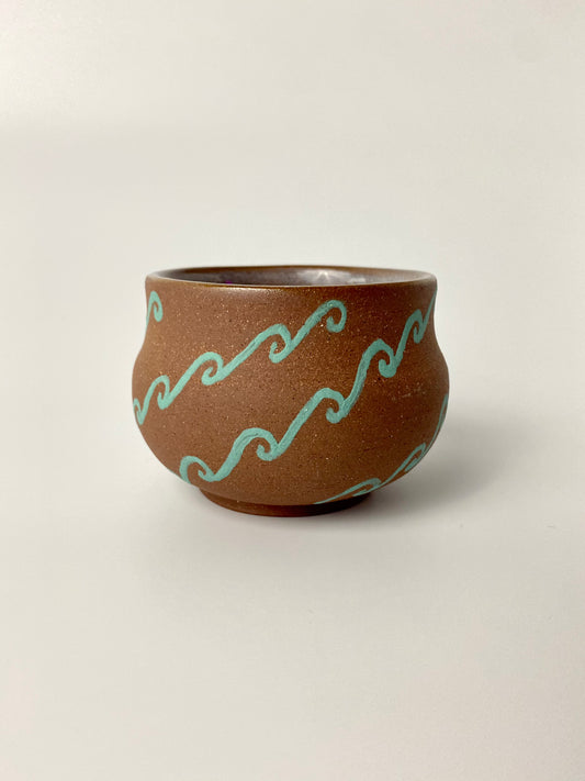 Hand Painted Wave Cup